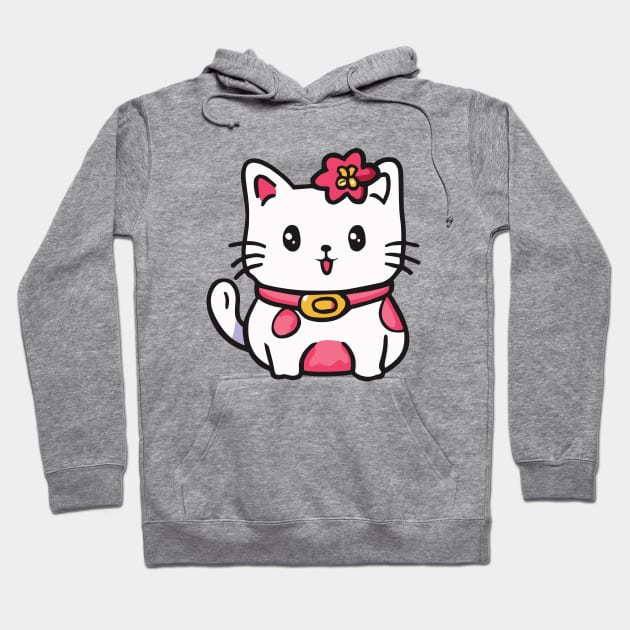 cute cat drawing cartoon Hoodie by Kawaii Bomb